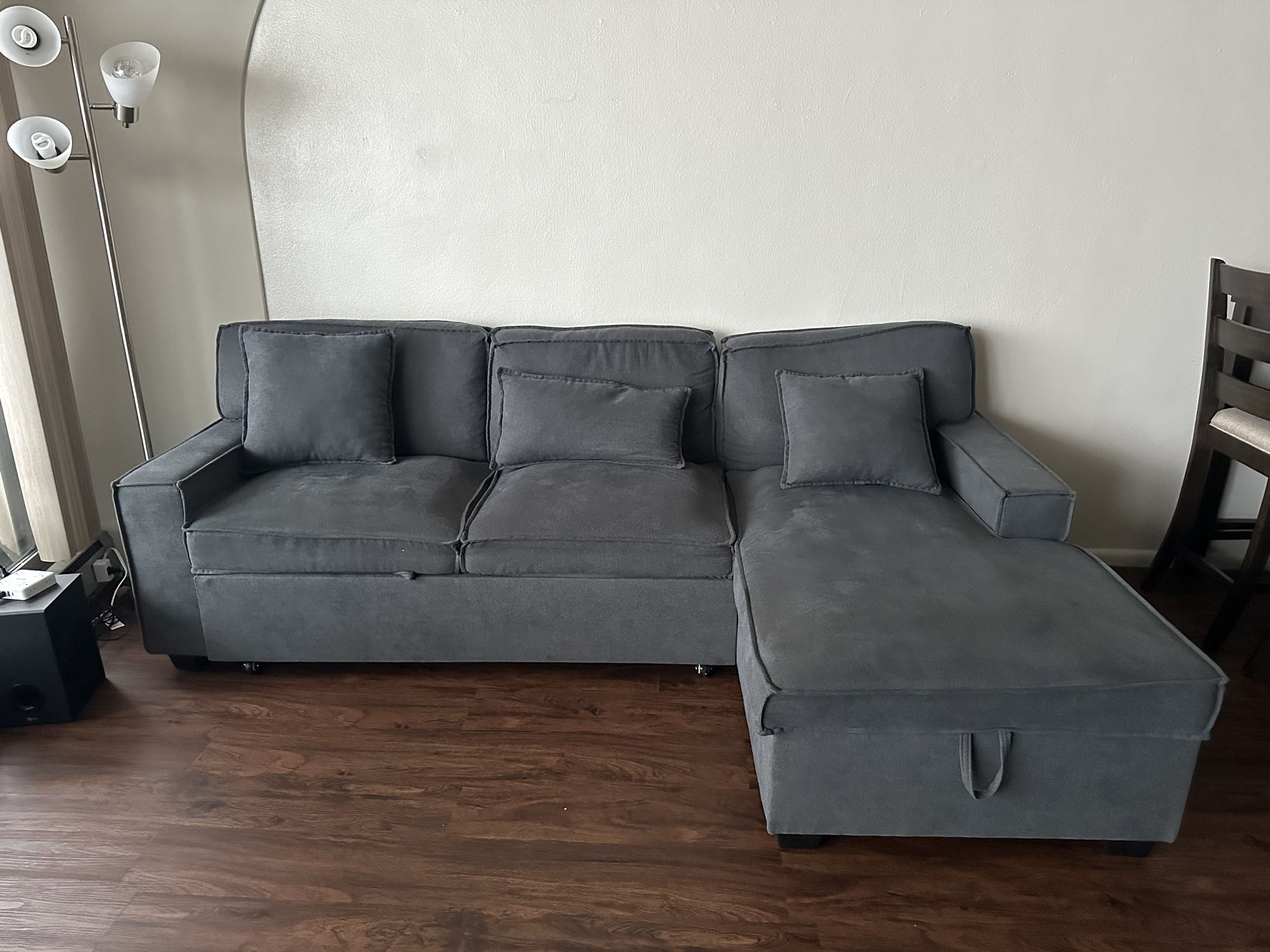 Sleeper Sofá Sectional Couch Pullout Bed w/storage