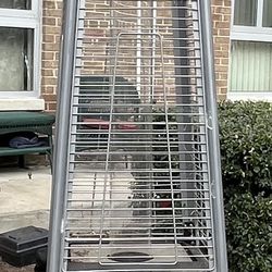 42,000 BTU Hammered Bronze Propane Compact Glass Tube Patio Heater(By Hiland)