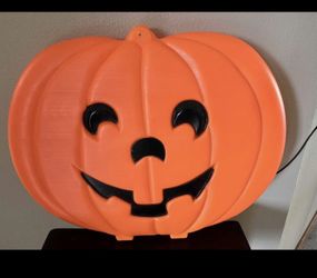 Vintage Halloween Blow Mold Jack O Lantern Blinky