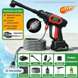 PZZ Cordless Pressure Washer, Portable Power Washer with 2pcs Batter