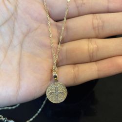 Juego Cadena Y Dije San Benito 10k 