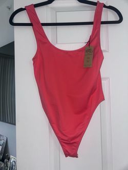 OnlyHearts Coral Scoop-Neck bodysuit