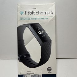 Fitbit Charge 3 Advanced Fitness Tracker Black Small + Large Sizes