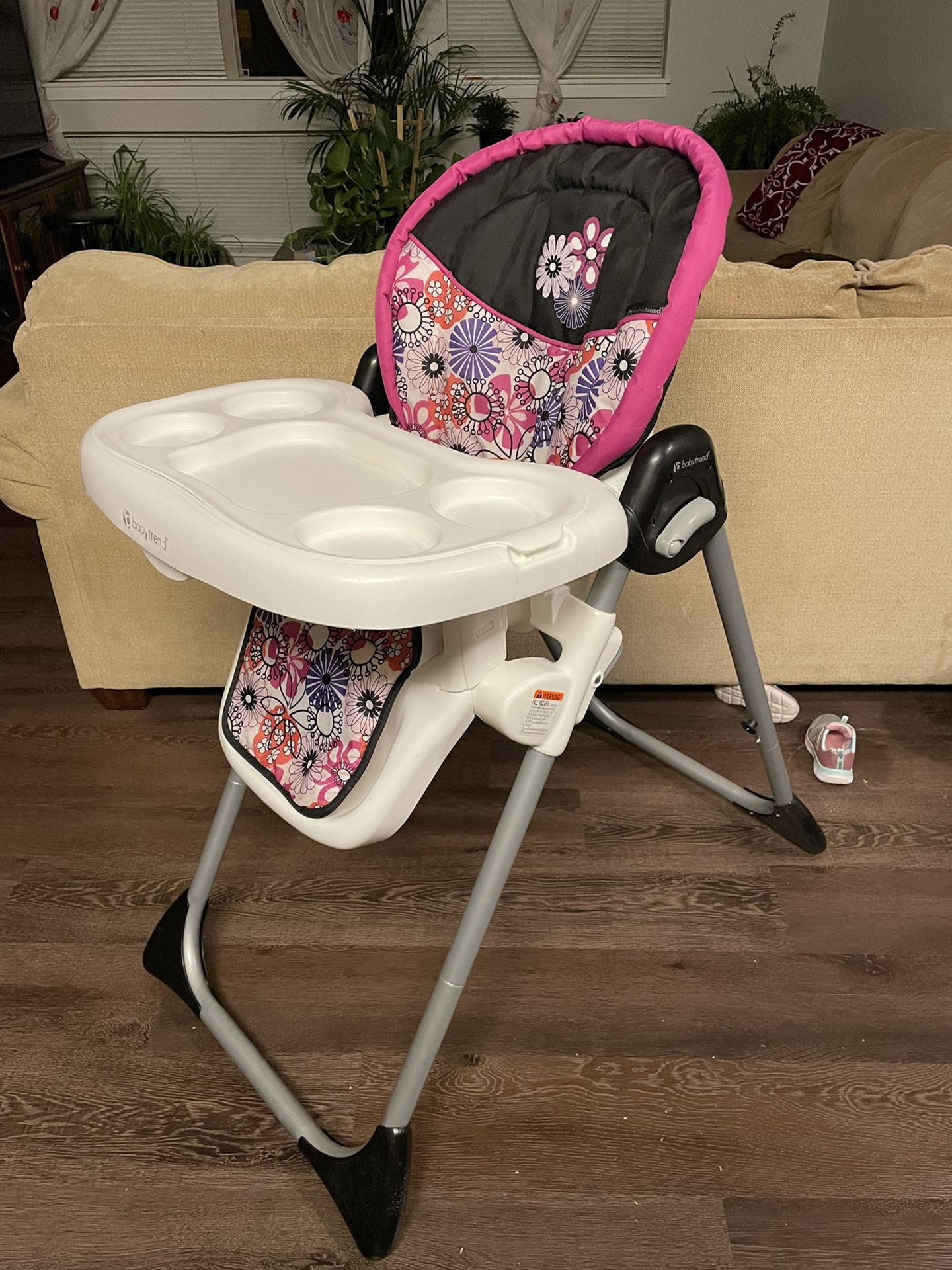 High chair: Baby Trend; pink floral 