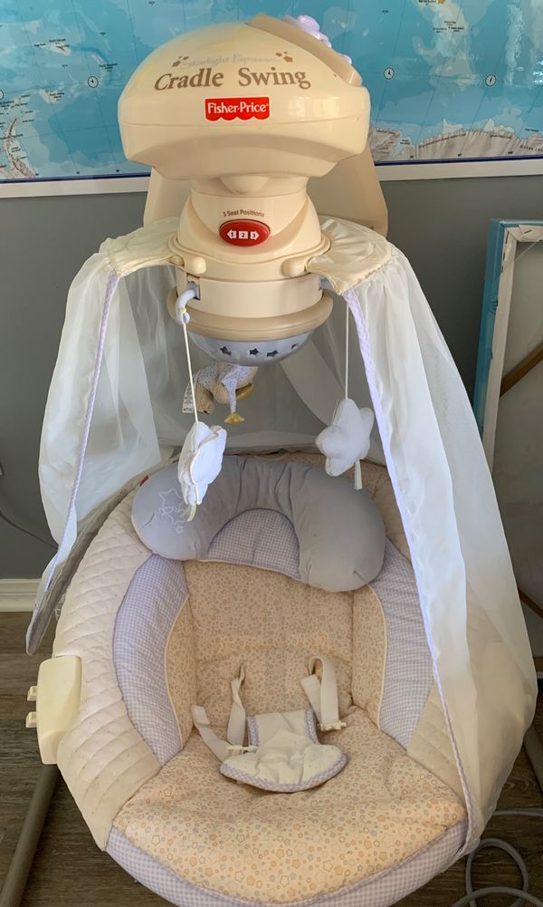 Fisher Price Starlight Papasan Cradle Swing Yellow And Periwinkle Colors For Sale In San Diego Ca Offerup