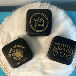 Small Traveling Jewelry Boxes/ Storage Boxes For Necklaces, Rings, Bracelets And Earrings 