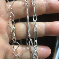 925 Pure sterling, silver anklet price for each