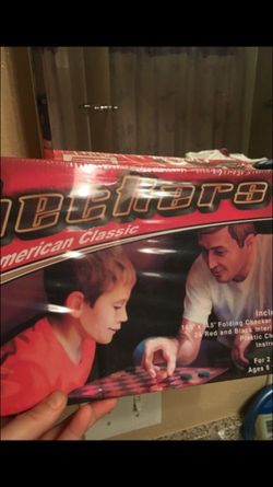 Checkers board game . New