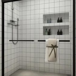Doors TOOLKISS 56 in. - 60 in. W x 72 in. H Sliding Framed Shower Door in Matte Black with Clear Glass