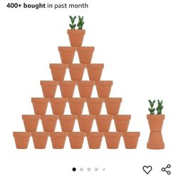 30pcs Small Mini 2" Terracotta Pot Clay Ceramic Pottery Planter, Cactus Flower Nursery Terra Cotta Pots, with Drainage Hole, for Indoor/Outdoor Succul