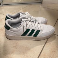 (Size 13, White/Green) Adidas Breaknet 3.0