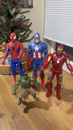 Marvel Avengers Action Figures - Spider-Man Captain America Iron Man Hulk