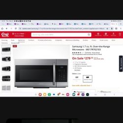 Samsung Over The Range Microwave Stainless Steel  $160