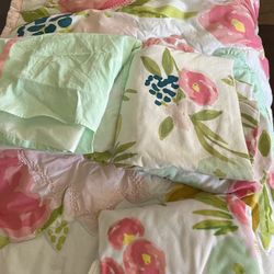 Cloud Island floral Crib Bedding Set