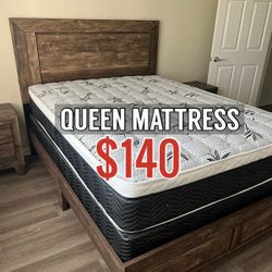 New Queen Bed Frame With Mattress $140