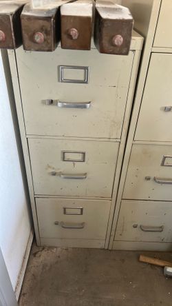 Metal filing cabinet