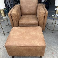 Beautiful Soft Arm Chair And Ottoman WAS $1000