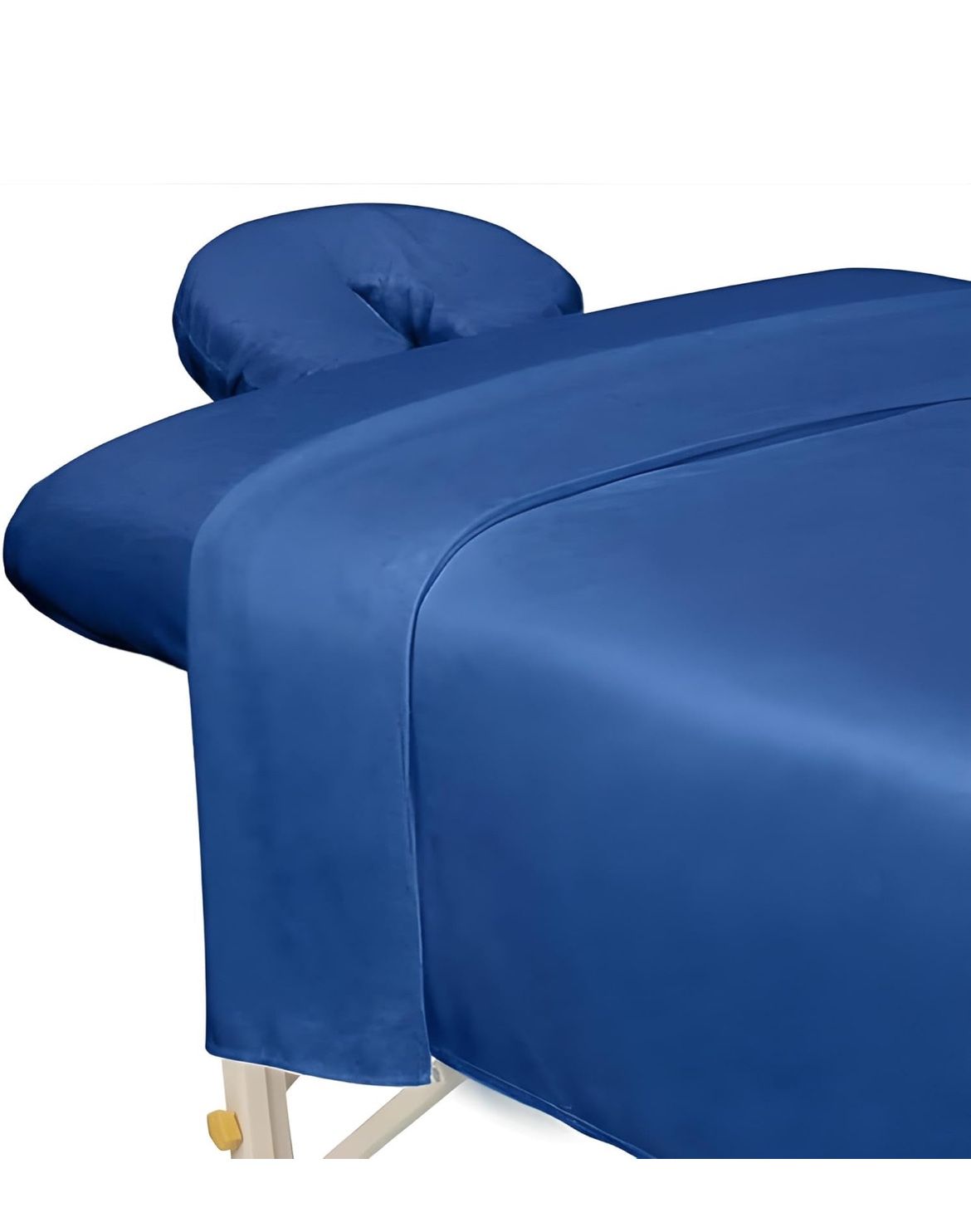 ForPro Professional Collection Premium Microfiber 3-Piece Massage Sheet Set, Ocean Blue, Ultra-Light, Stain, and Wrinkle-Resistant, Includes Flat, Fit