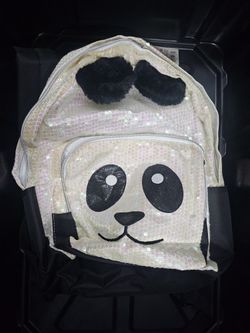 NWT Sequin Panda Backpack