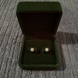 Moissanite Cluster Earrings (Price Negotiable