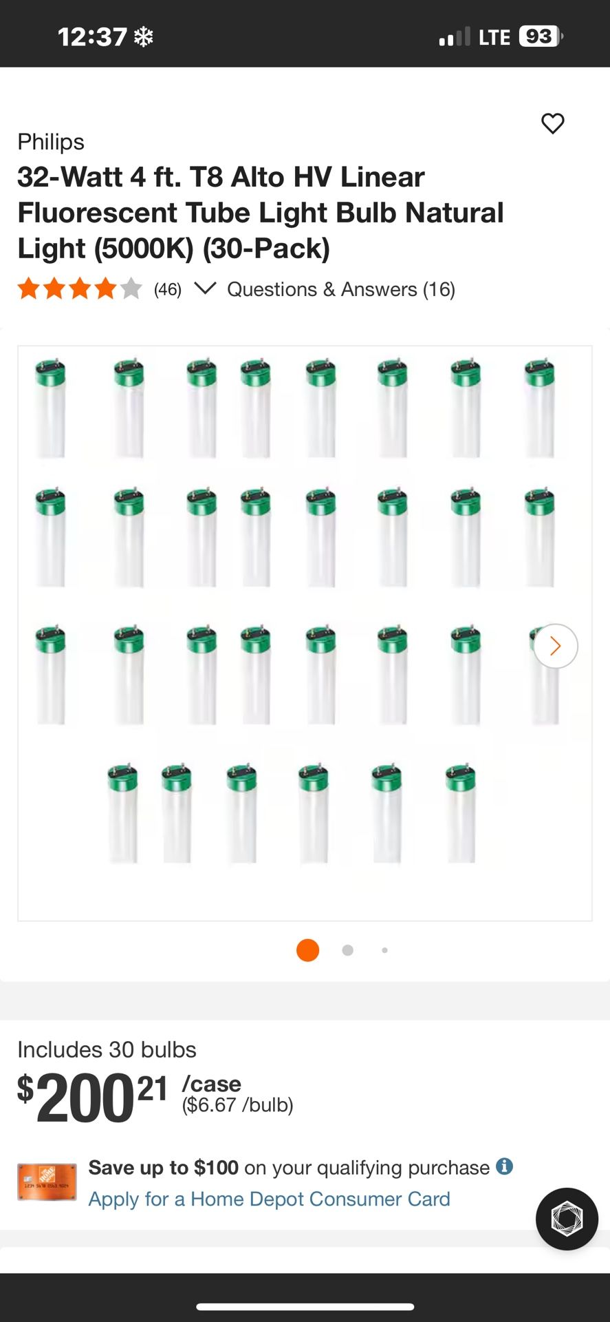 Box Of T8 Lamps. Brand New. 30 Pack.