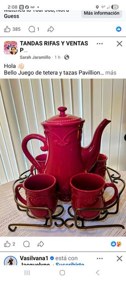 Set de tetera y tazas princess house