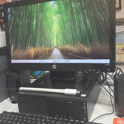 Lenovo mini Desktop i5 8ram 128 ssd wifi 15" keboard and mouse and speakers  win 11-Office