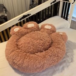 Soft Fluffy Mauve Pink Pet Bed
