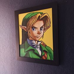 Legend of zelda frame wall mount