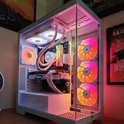 Custom Gaming Computer PC Desktop AMD Ryzen 5600G, 16GB DDR4, Nvidia 2080 White Like Corsair Lian Li ASUS MSI