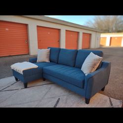 Blue Velvet Sectionals In STOCK 