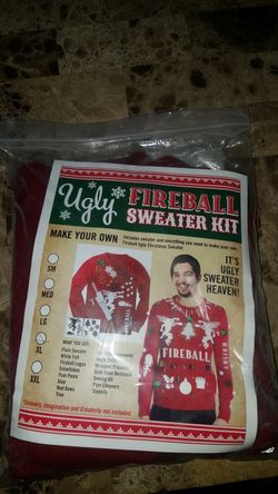 Brand New XL Fireball Ugly Christmas Sweater