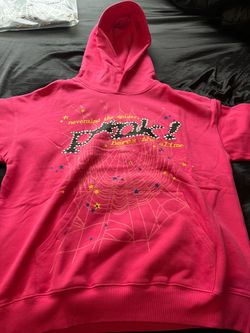 Pink spider hoodie size M