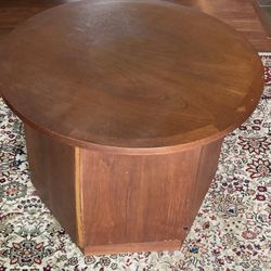 Lane Walnut Lamp/End Table-Mid-Century