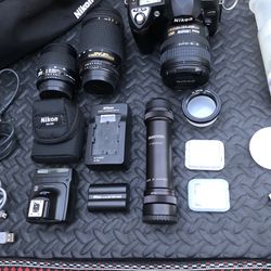 Nikon D70 Camera With 3 Lenses And Accessories. Everything shown in the pictures is included. Everything is in nice condition 