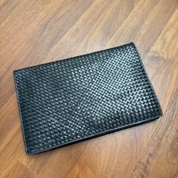 Seducta Firenze Woven Leather Clutch / Envelope Bag – Black – Made in Italy 