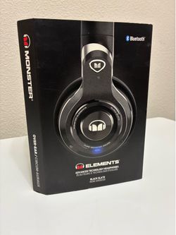 NEW Monster Elements Wireless Bluetooth Over-Ear Headphones