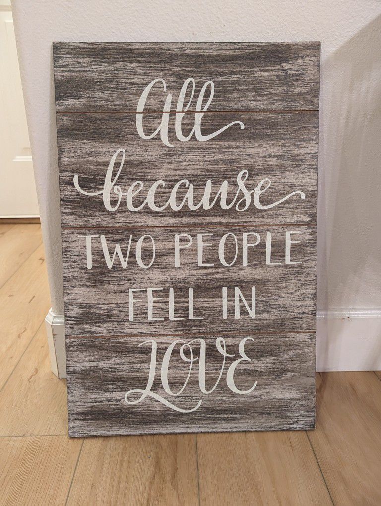 Wall Art Or Engagement/Wedding Sign 