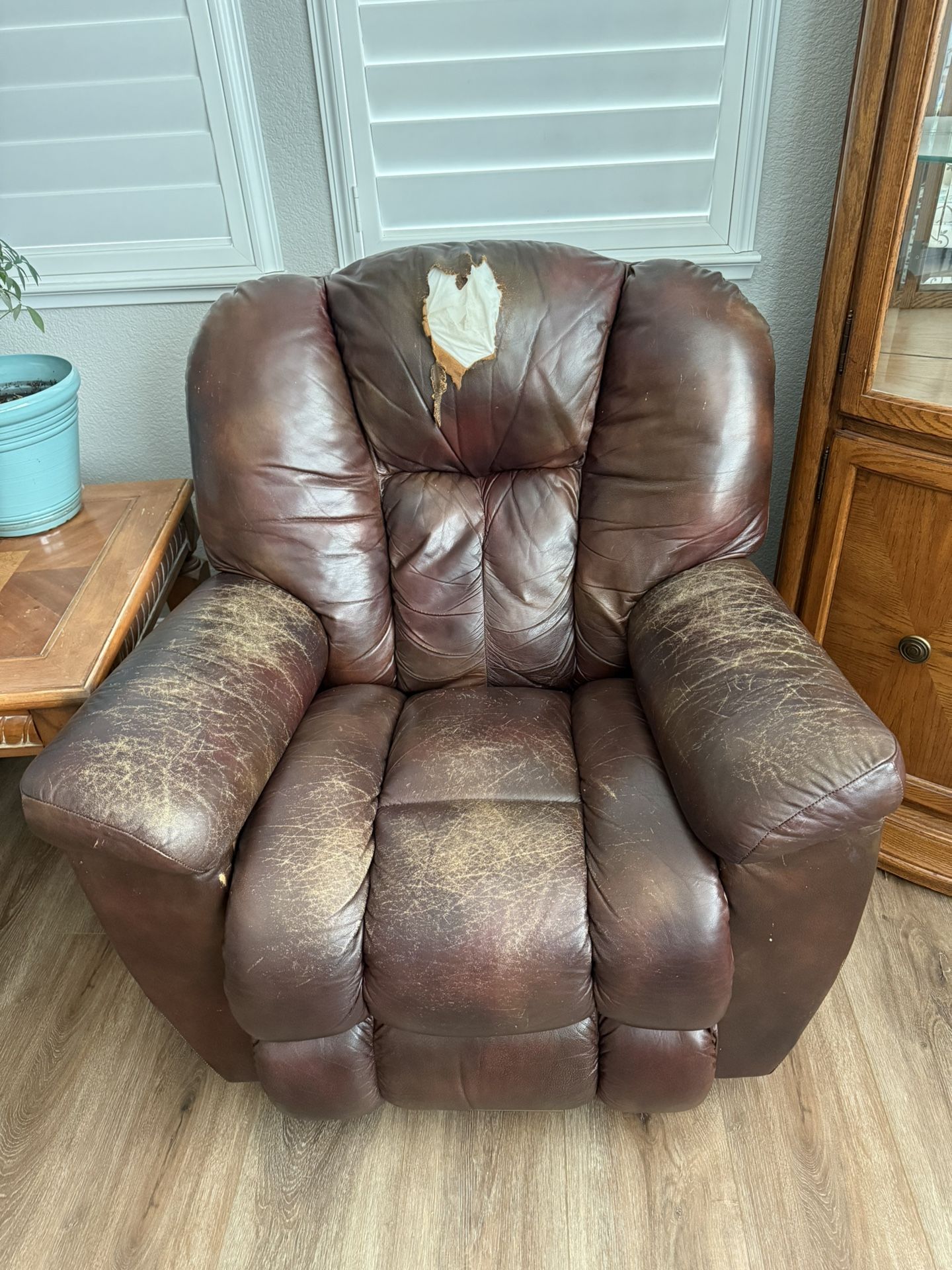 Leather chair. Rocking And Recliner.