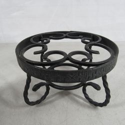 Teapot Caddy Wrought Iron French Curl & Twist Canned Heat Warmer
