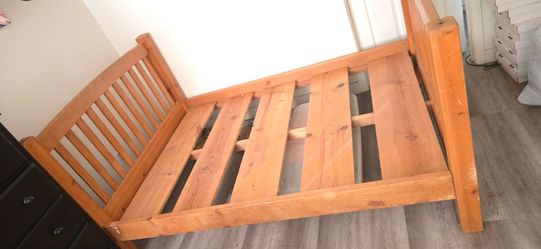 Wooden bed frame