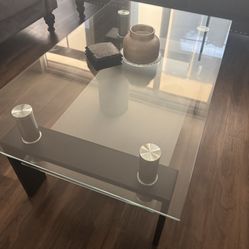 Glass Coffee Table Indoor or Outdoor Patio Use