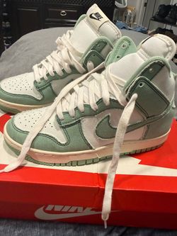 Original Nike Dunk High White Sage Green Sneakers