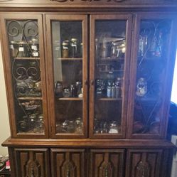 Must Go ASAP. Wood China Cabinet