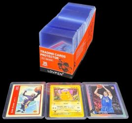 100 Trading Card/Pokemon Top Loaders & 100 Soft Sleeves