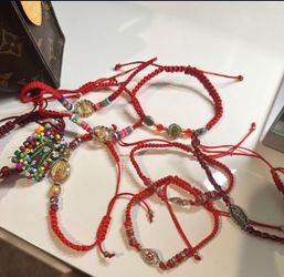 Evil Eye And Virgin Mary Red Bracelets