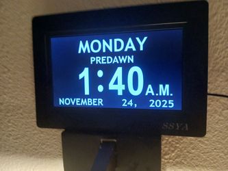 SSYA DEMENTIA CLOCK $40