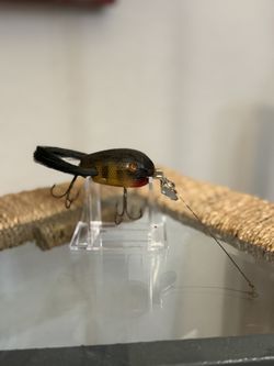 Creek Chub Co. Dingbat Vintage Wooden Fishing Lure With Glass Eyes