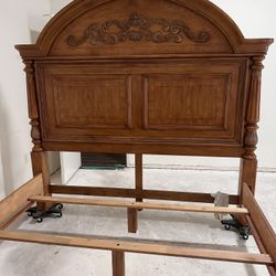 Cal king Ornate Bed Frame and Mattress