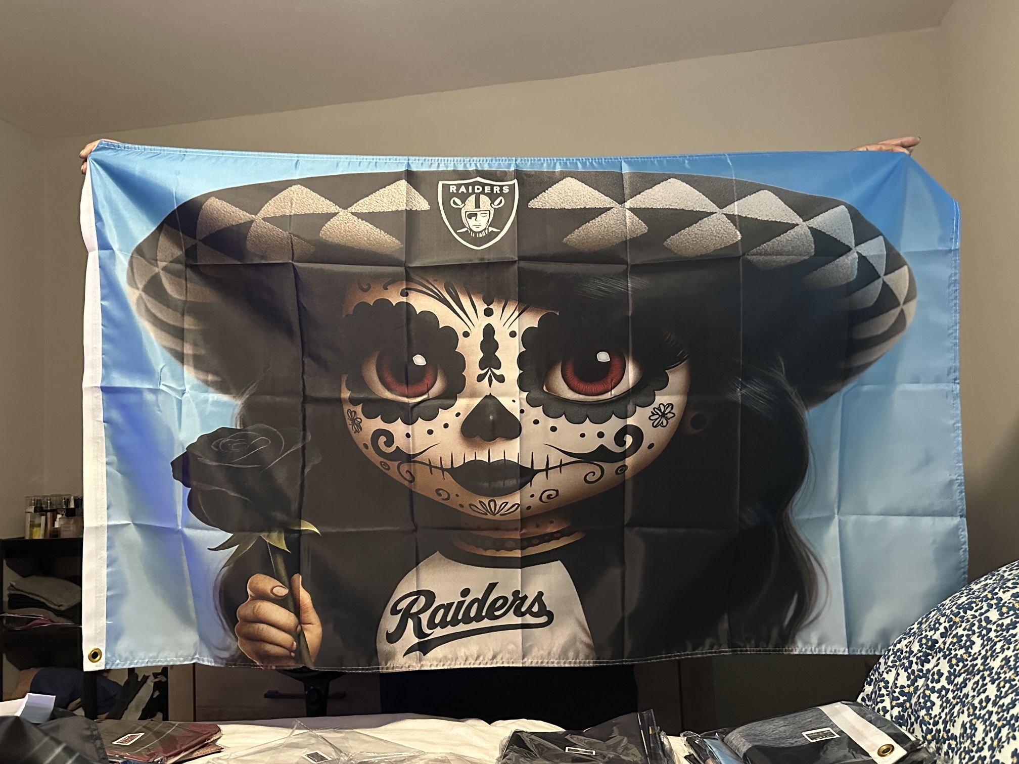 Raiders Flag (Sugar Skull)